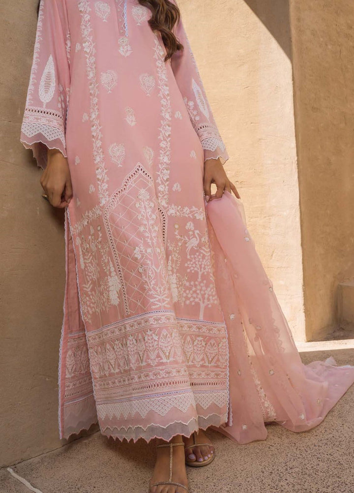 Sahar Chikankari Lawn Suit Unstitched 3 Piece SHR24LS S24-CK-L1-06 - Spring Summer Collection