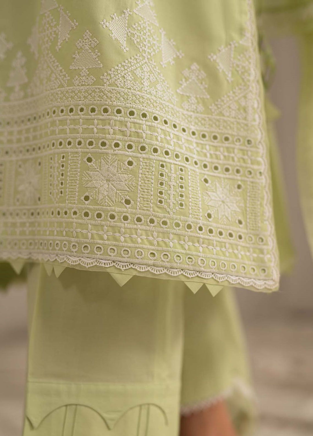 Sahar Chikankari Lawn Suit Unstitched 3 Piece SHR24LS S24-CK-L1-08 - Spring Summer Collection