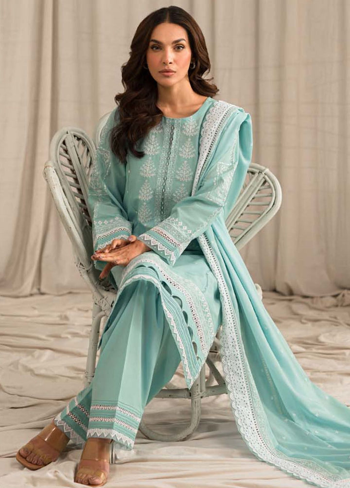 Sahar Chikankari Lawn Suit Unstitched 3 Piece SHR24LS S24-CK-L1-09 - Spring Summer Collection