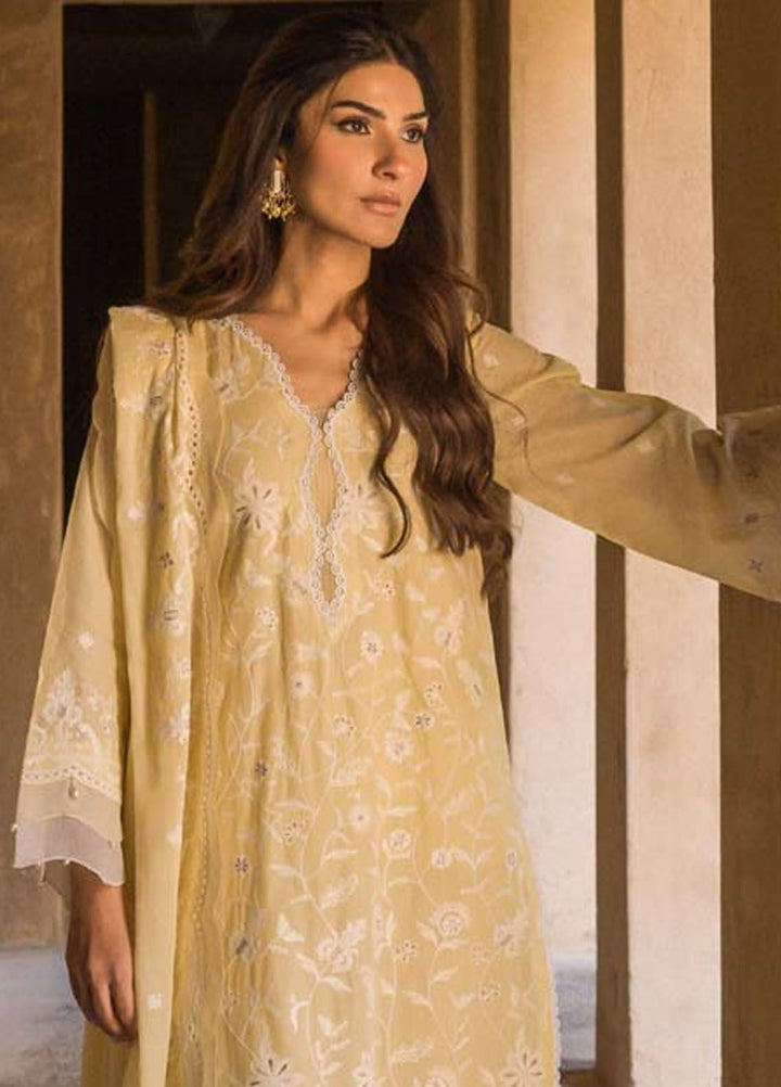 Sahar Chikankari Lawn Suit Unstitched 3 Piece SHR24LS S24-CK-L1-10 - Spring Summer Collection