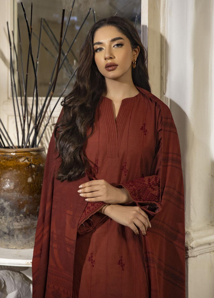 Sahar Embroidered Cross Hatch Suits Unstitched 3 Piece SHR23CH SD-V2-23-01 - Winter Collection