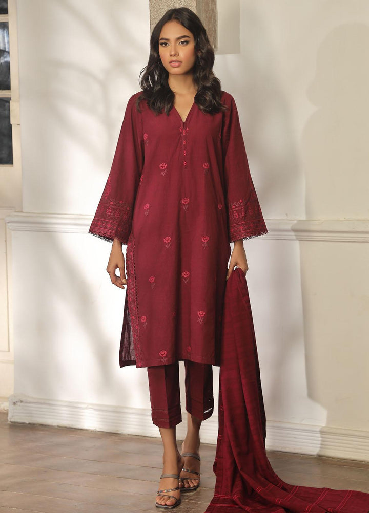 Sahar Embroidered Cross Hatch Suits Unstitched 3 Piece SHR23CH SD-V2-23-02 - Winter Collection
