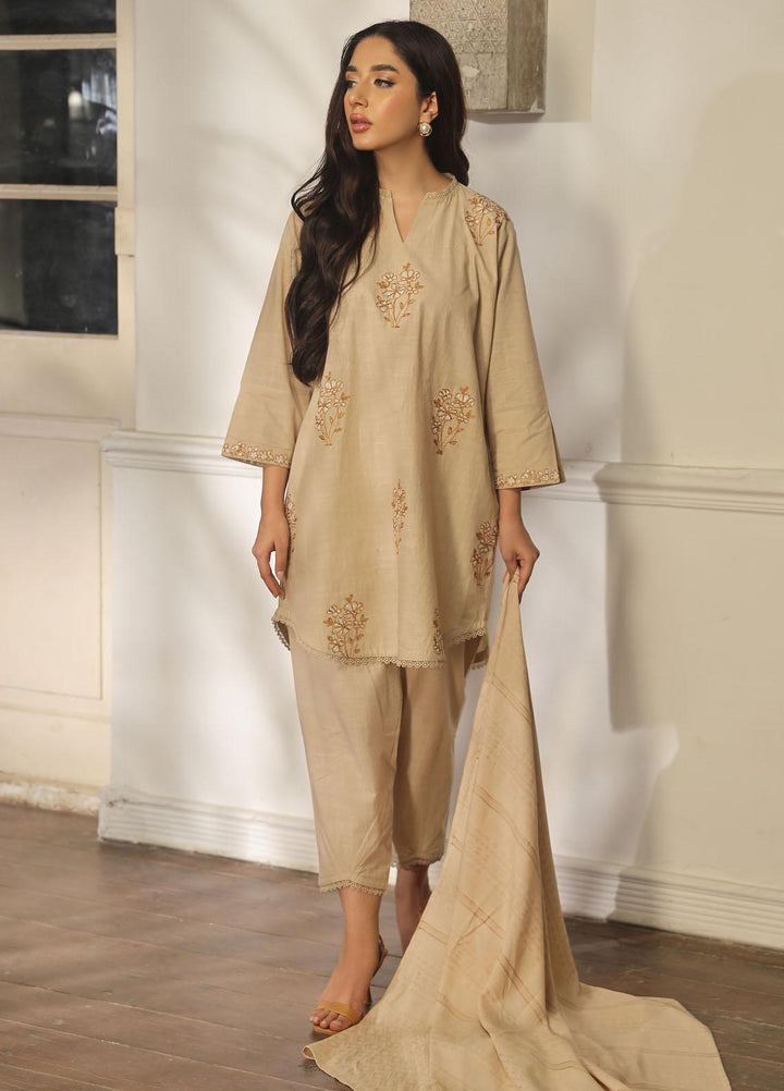 Sahar Embroidered Cross Hatch Suits Unstitched 3 Piece SHR23CH SD-V2-23-05 - Winter Collection