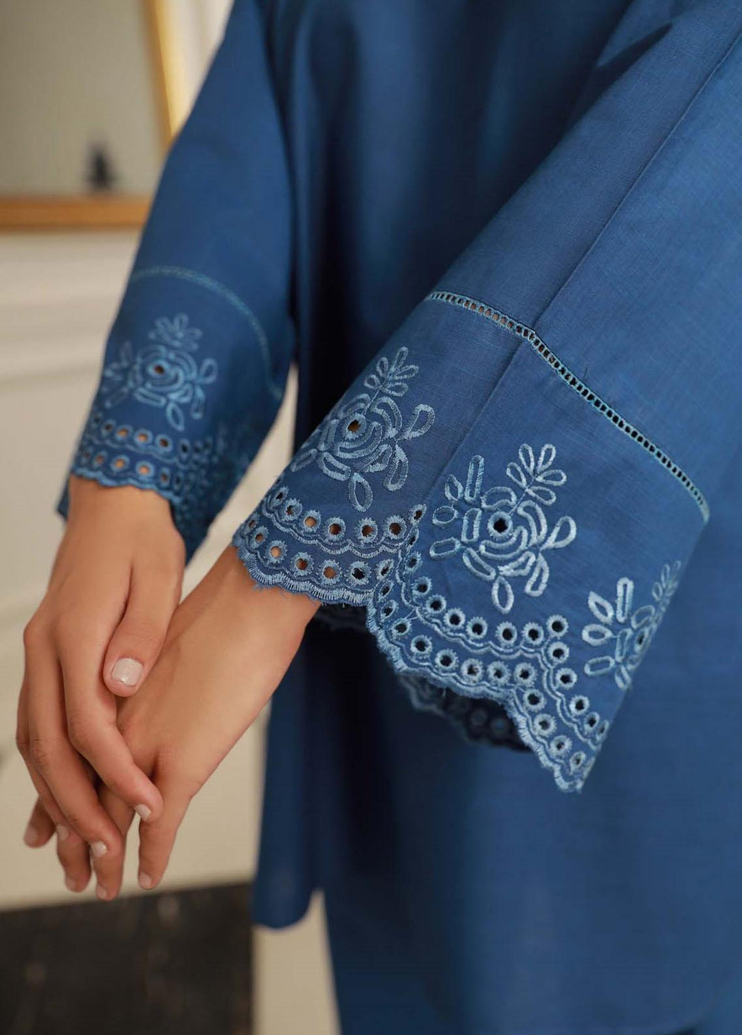 Sahar Pret Embroidered  2 Piece Suit AWHB23-1 Sapphire