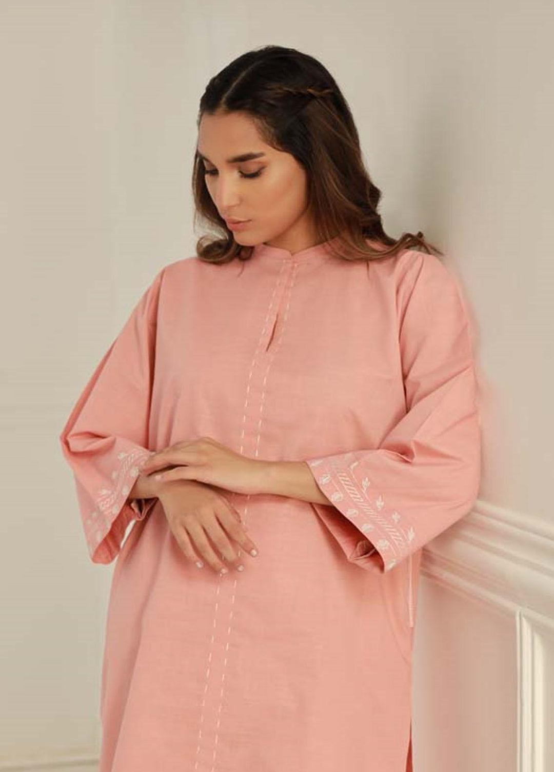 Sahar Pret Embroidered  2 Piece Suit AWHB23-2 Coral Luxe