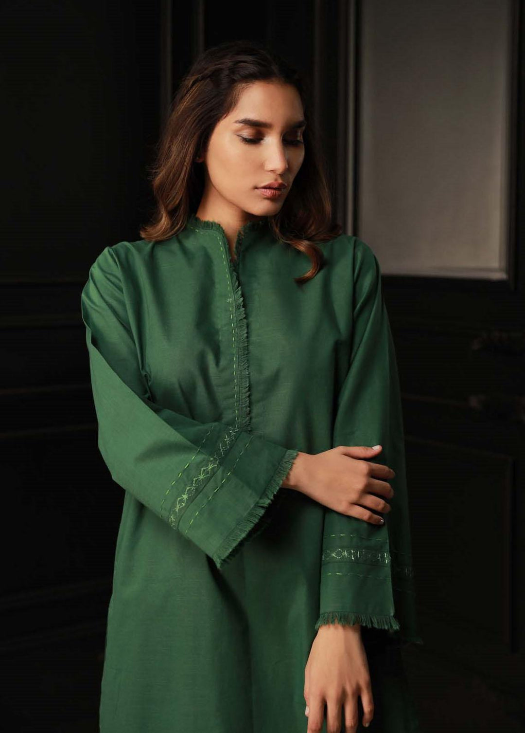 Sahar Pret Embroidered  2 Piece Suit AWHB23-3 Evergreen