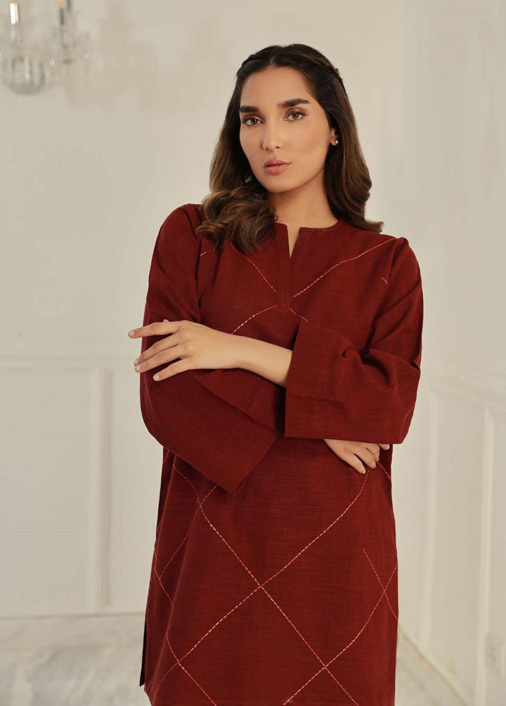 Sahar Pret Embroidered  2 Piece Suit AWHB23-5 Rosewood