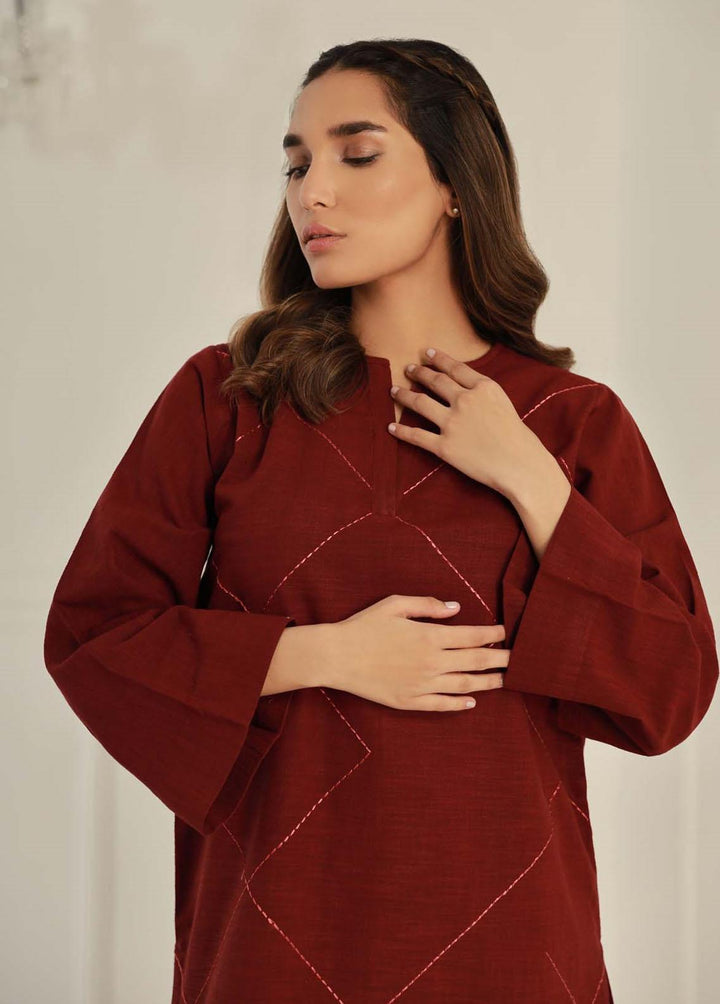 Sahar Pret Embroidered  2 Piece Suit AWHB23-5 Rosewood