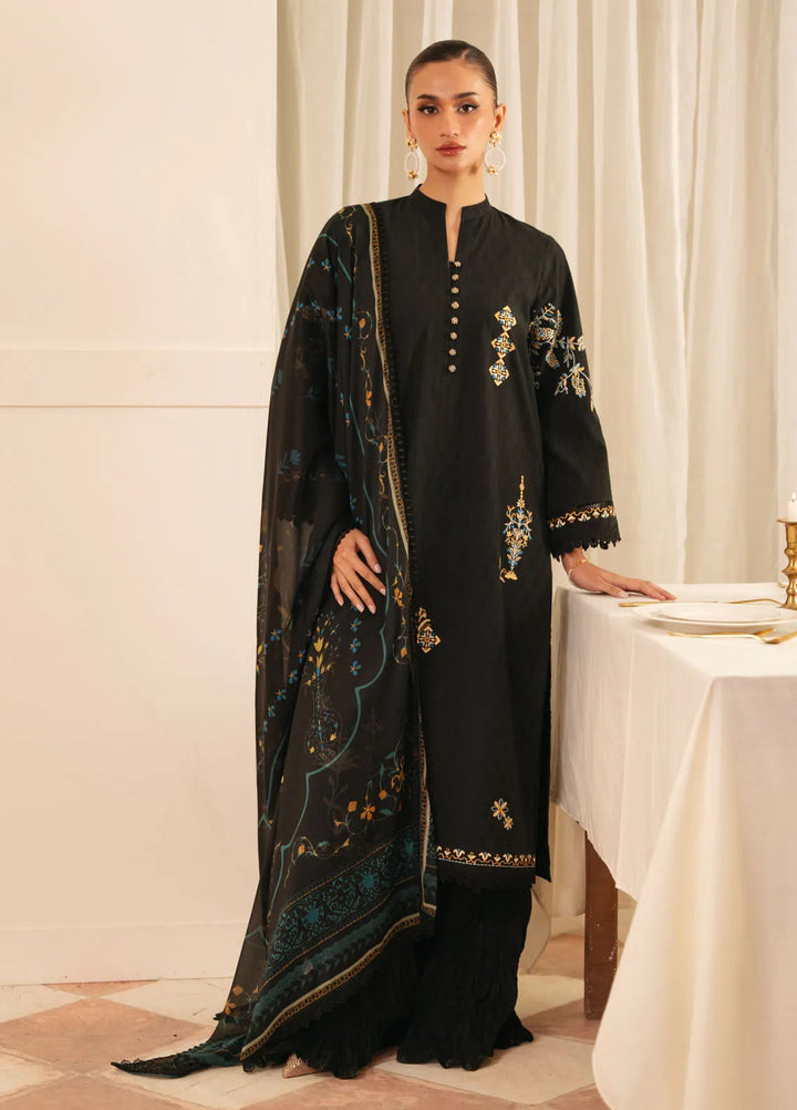 Sahar Embroidered Jacquard Suit Unstitched 3 Piece FL-V1-S25-05 Raven Muse - Festive Collection