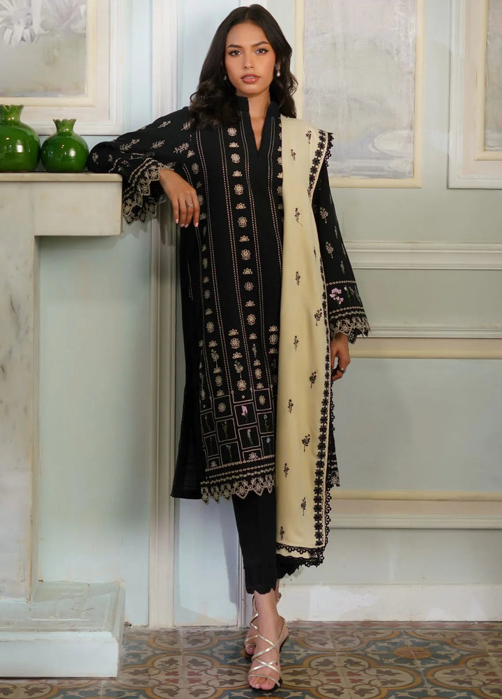 Sahar Embroidered Khaddar Suit Unstitched 3 Piece SHR24A EDK-24-V2-03 - Winter Collection