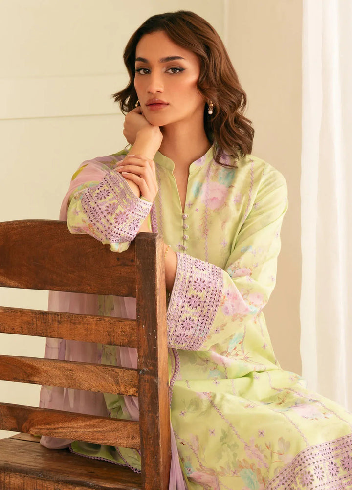 Sahar Embroidered Lawn Suit Unstitched 3 Piece EL-V1-S25-07 Lavender Meadow - Festive Collection