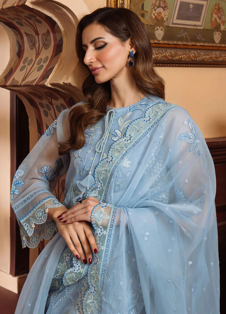 Sahar Embroidered Lawn Suit Unstitched 3 Piece S25-FE-V1-01 Glacier Veil - Festive Collection