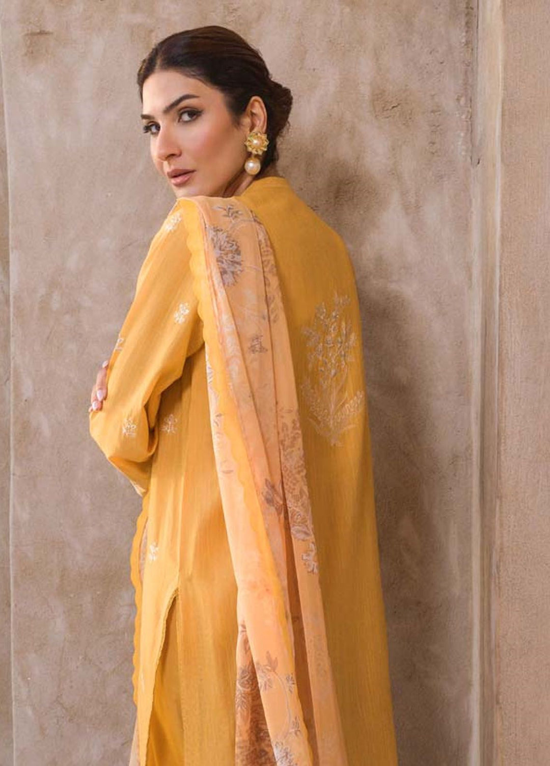 Sahar Embroidered Lawn Suit Unstitched 3 Piece SHR24LS S24-ES-L1-02 - Spring Summer Collection