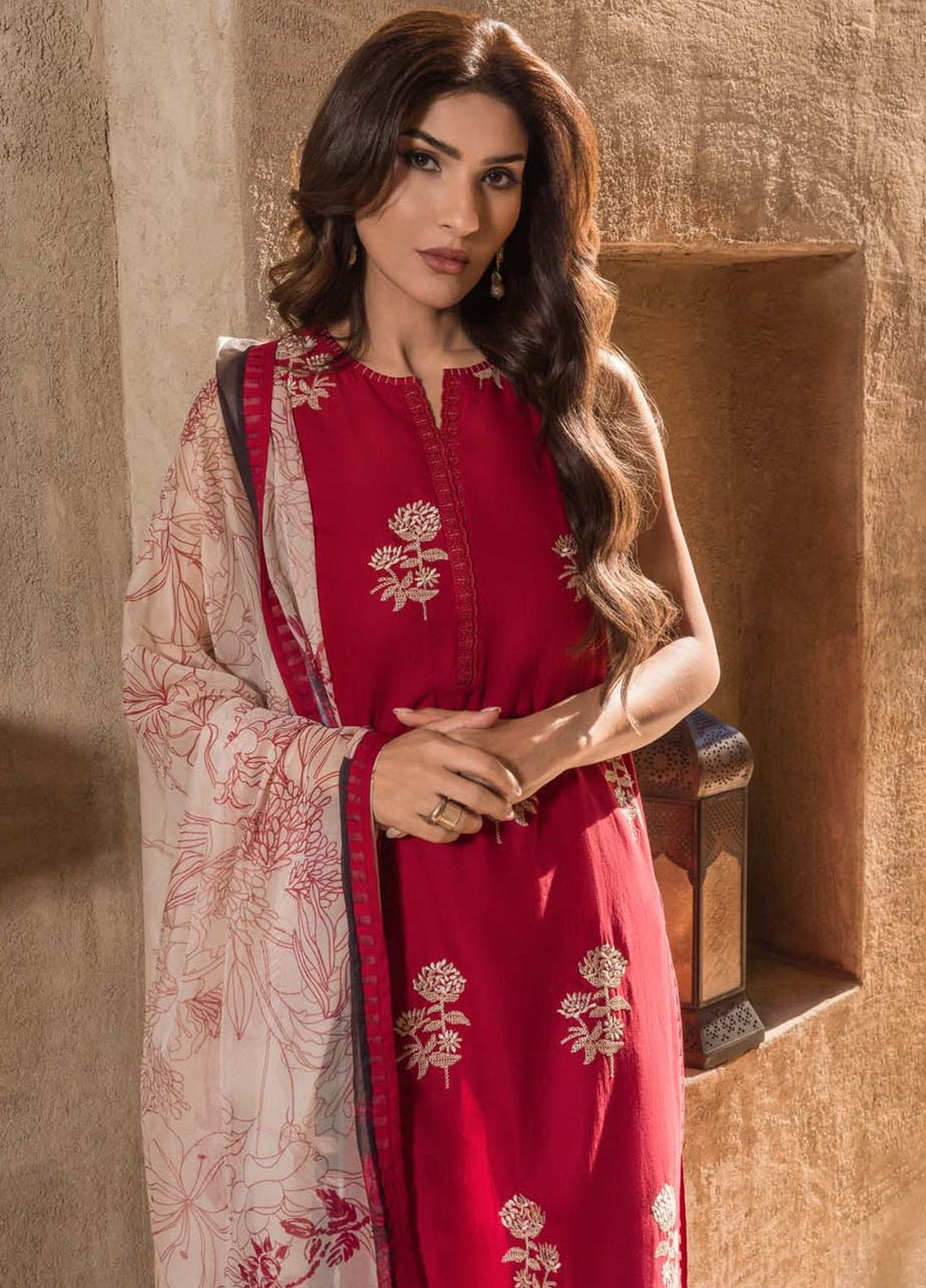 Sahar Embroidered Lawn Suit Unstitched 3 Piece SHR24LS S24-ES-L1-03 - Spring Summer Collection