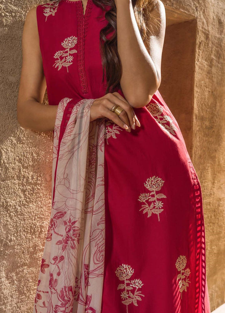 Sahar Embroidered Lawn Suit Unstitched 3 Piece SHR24LS S24-ES-L1-03 - Spring Summer Collection