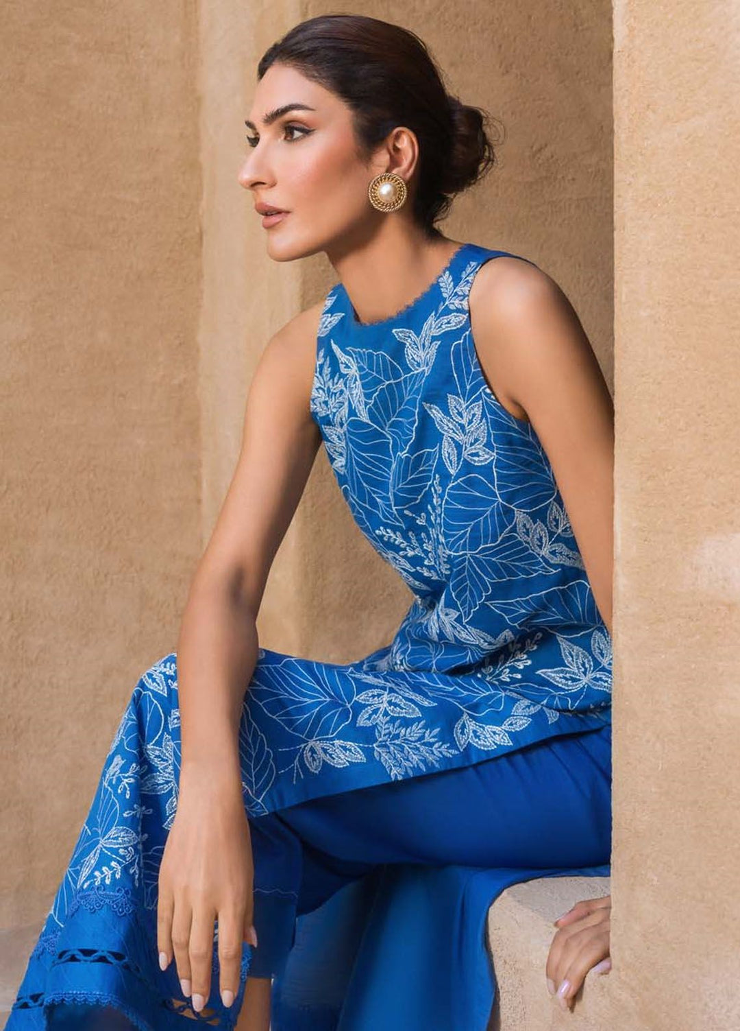 Sahar Embroidered Lawn Suit Unstitched 3 Piece SHR24LS S24-ES-L1-04 - Spring Summer Collection