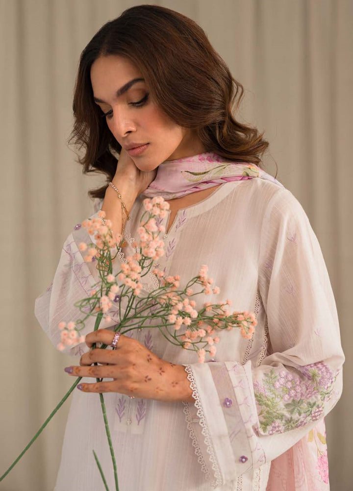 Sahar Embroidered Lawn Suit Unstitched 3 Piece SHR24LS S24-ES-L1-05 - Spring Summer Collection