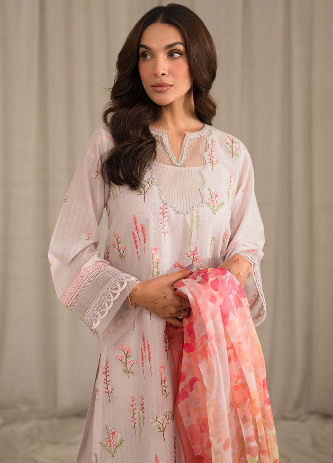 Sahar Embroidered Lawn Suit Unstitched 3 Piece SHR24LS S24-TL-L1-03 - Spring Summer Collection
