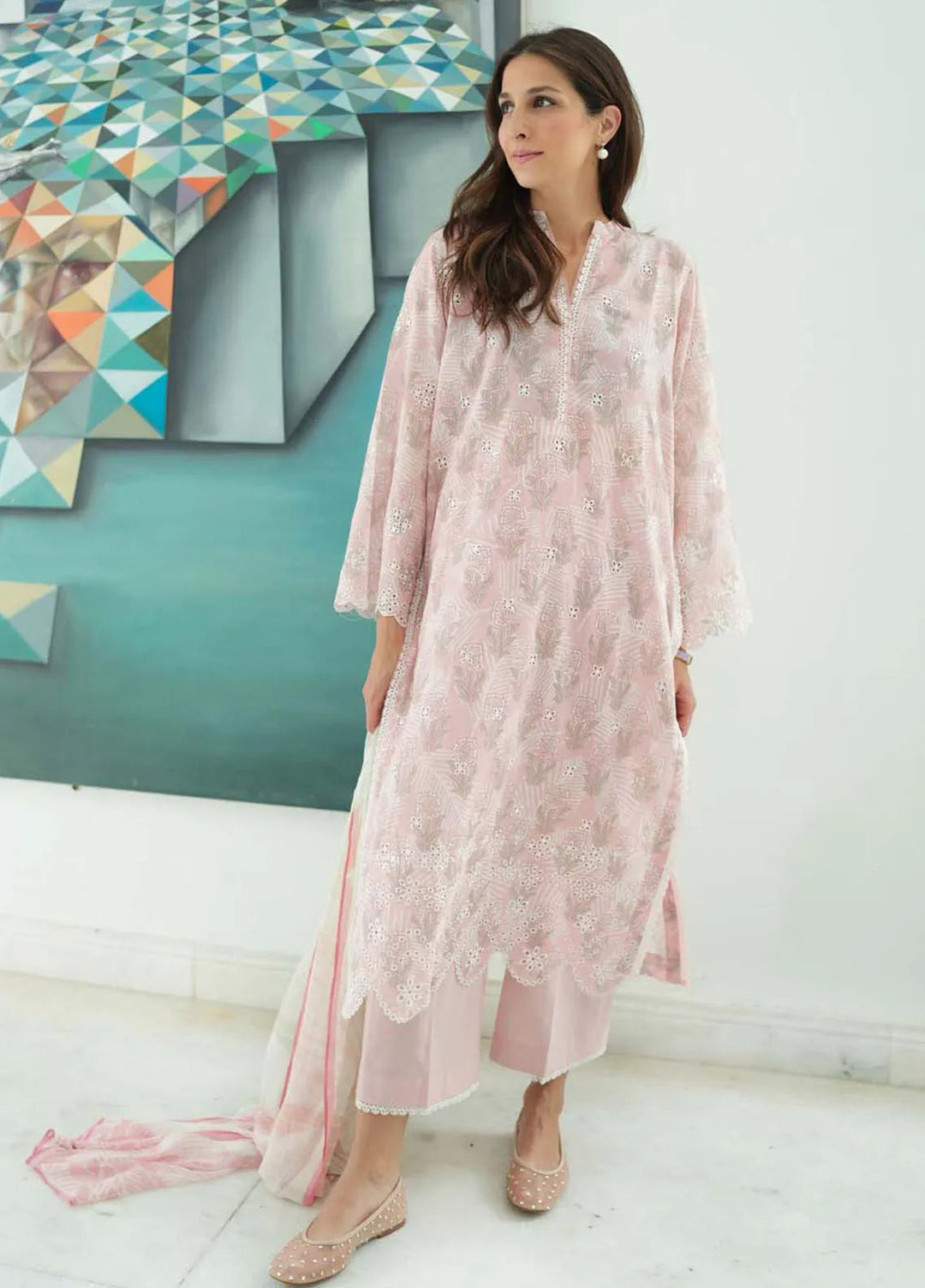 Sahar Embroidered Lawn Suit Unstitched 3 Piece SHR24S S24-EL-V2-06 - Summer Collection