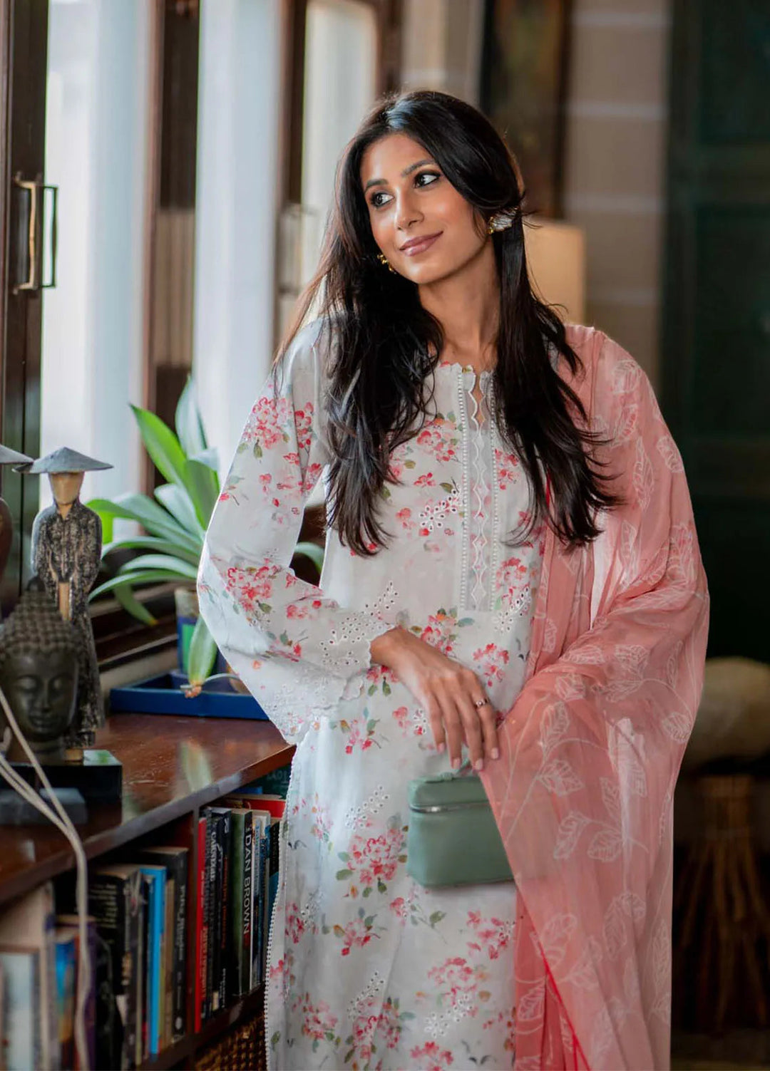 Sahar Embroidered Lawn Suit Unstitched 3 Piece SHR24S S24-EL-V2-08 - Summer Collection