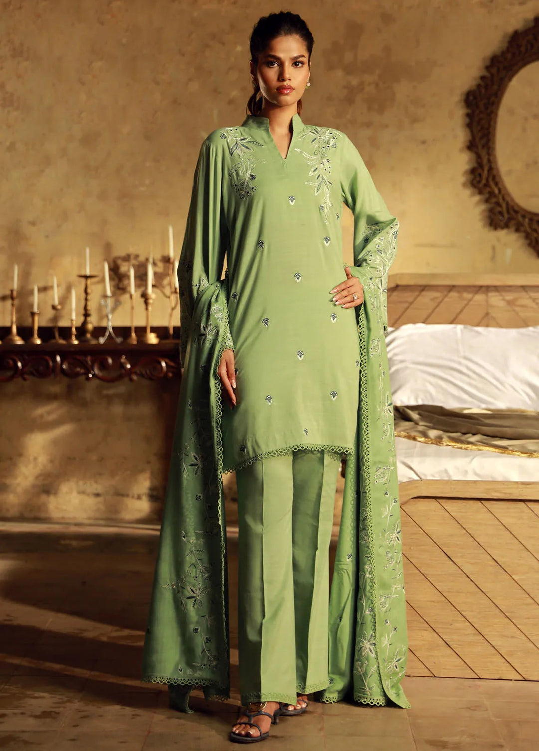 Sahar Embroidered Viscose Suit Unstitched 3 Piece SHR24 CV-24-V3-04 Surreal Elegance - Winter Collection