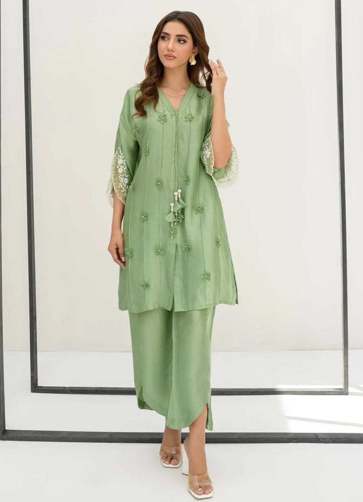 Sahar Kashif Pret Embroidered Sheesha Silk Pure 2 Piece Suit Radiant Reflections
