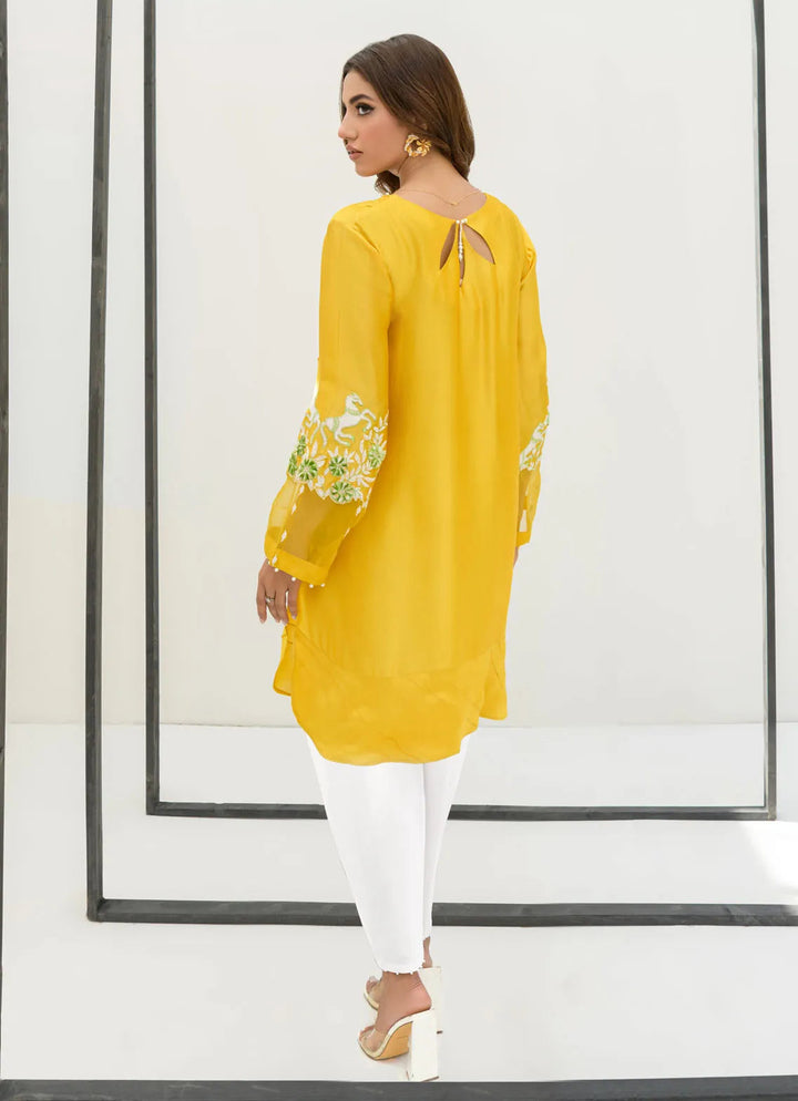Sahar Kashif Pret Embroidered Sheesha Silk Pure 2 Piece Suit Sunshine Splendor