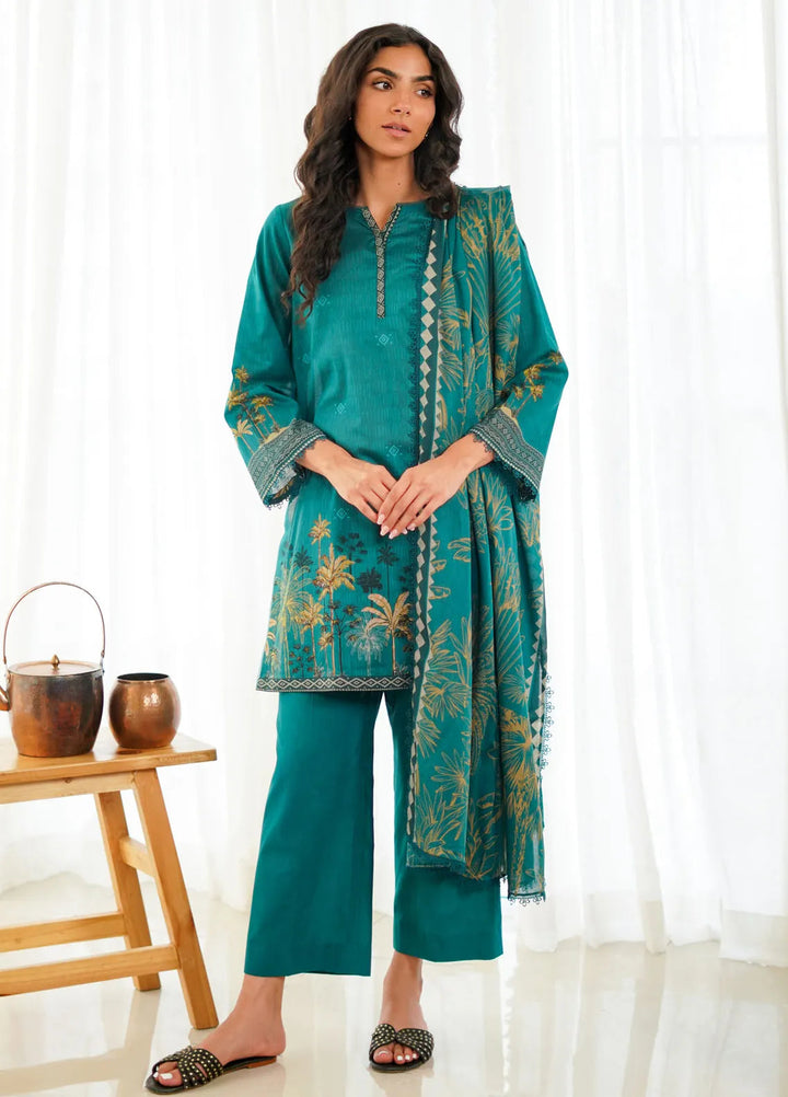 Sahar Monochrome Printed Lawn Suit Unstitched 3 Piece SHR24M S24-MC-V2-03 - Summer Collection