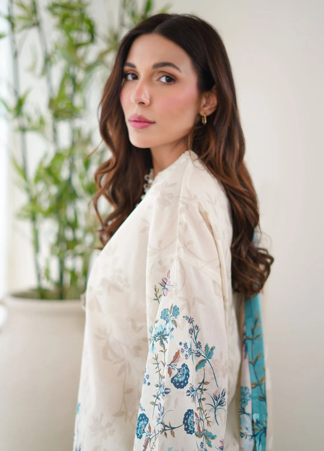 Sahar Monochrome Printed Lawn Suit Unstitched 3 Piece SHR24M S24-MC-V2-08 - Summer Collection