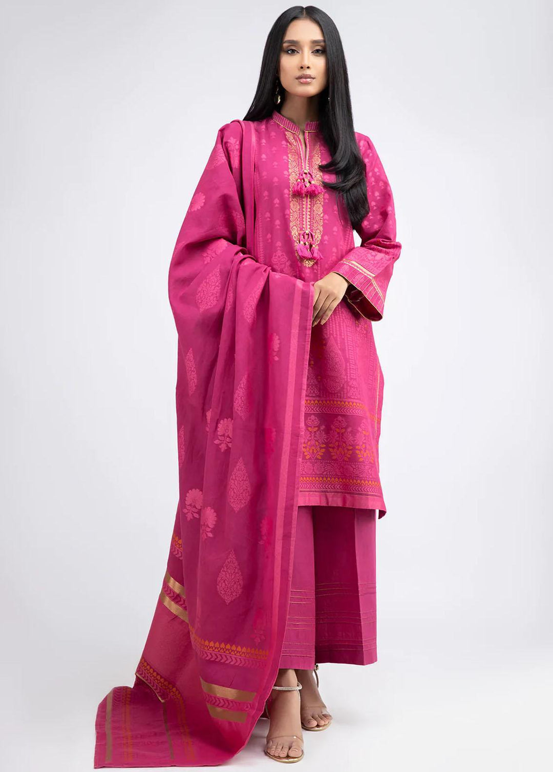 Sahar Cotton Jacquard Suits Unstitched 3 Piece SHR22J SWJ-V1-22-03 - Premium Collection