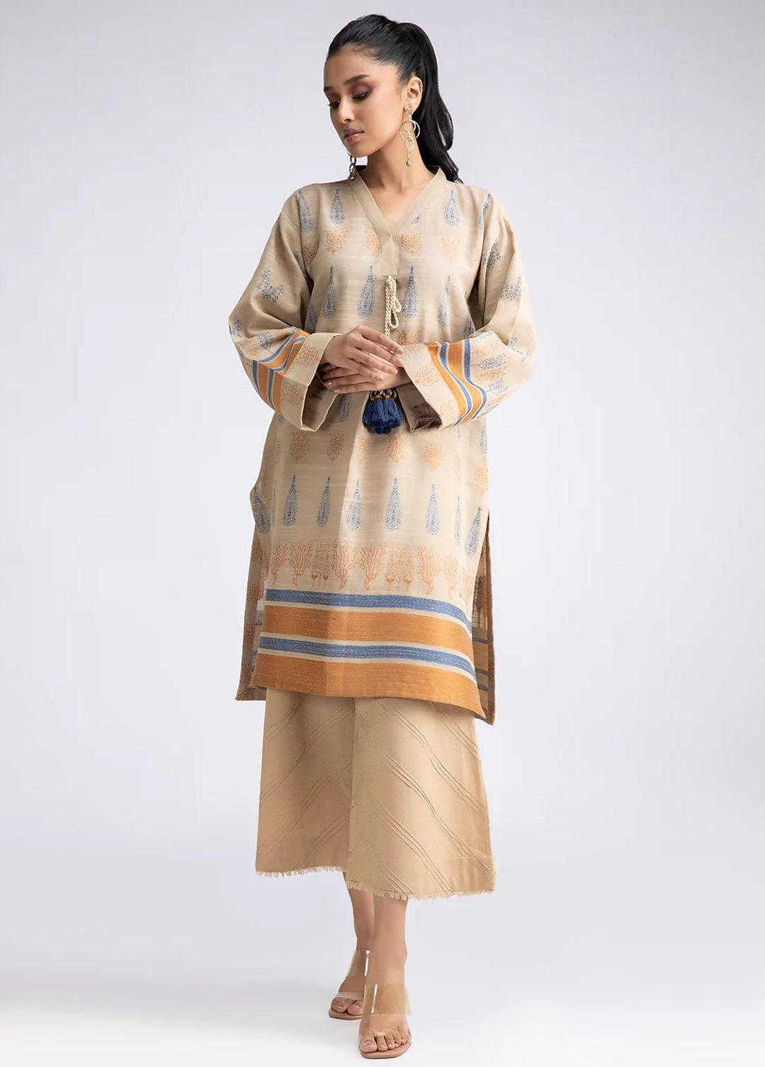 Sahar Jacquard Khaddar  Unstitched Kurti SHR22J SWJ-V1-22-06 - Premium Collection