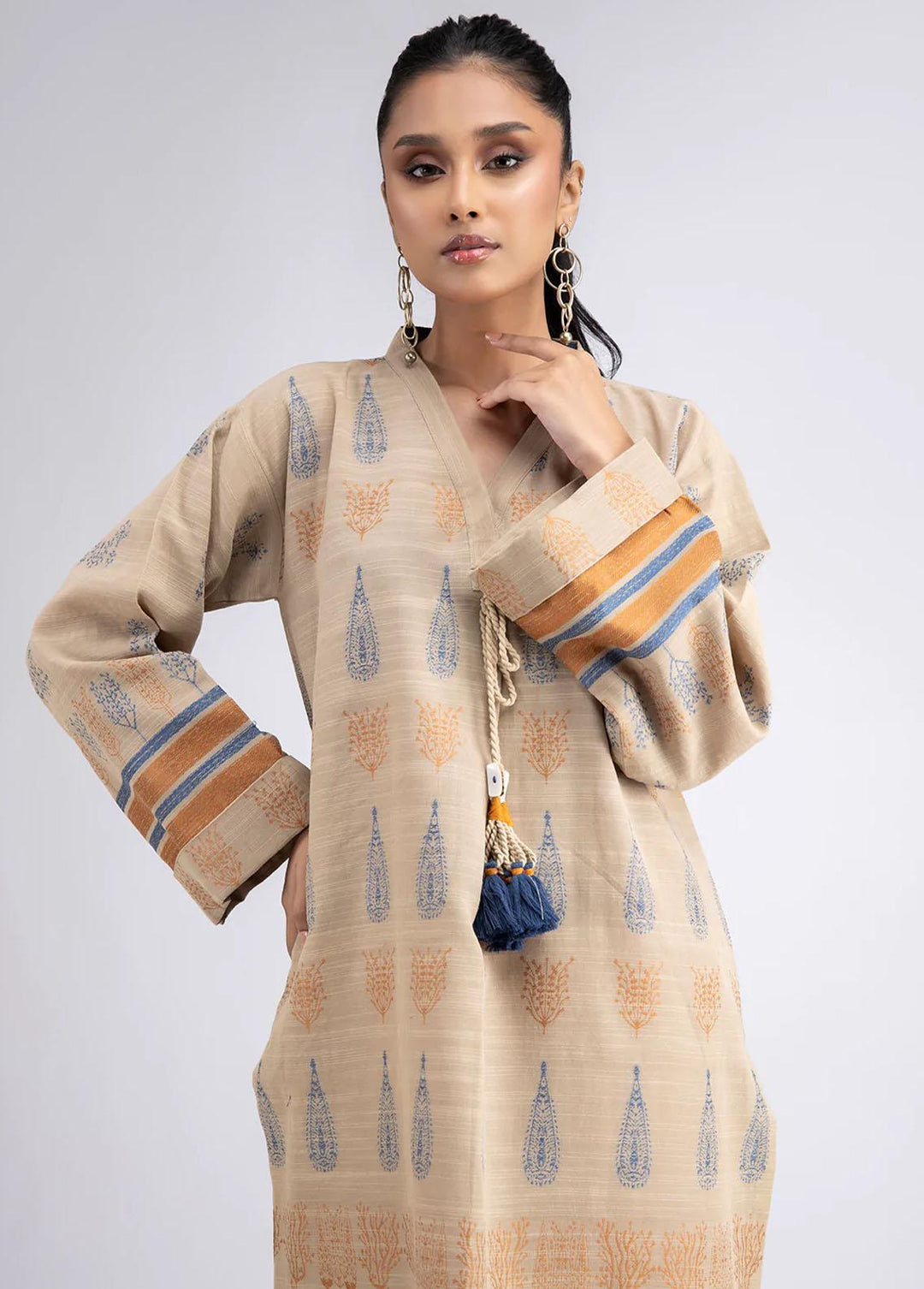 Sahar Jacquard Khaddar  Unstitched Kurti SHR22J SWJ-V1-22-06 - Premium Collection