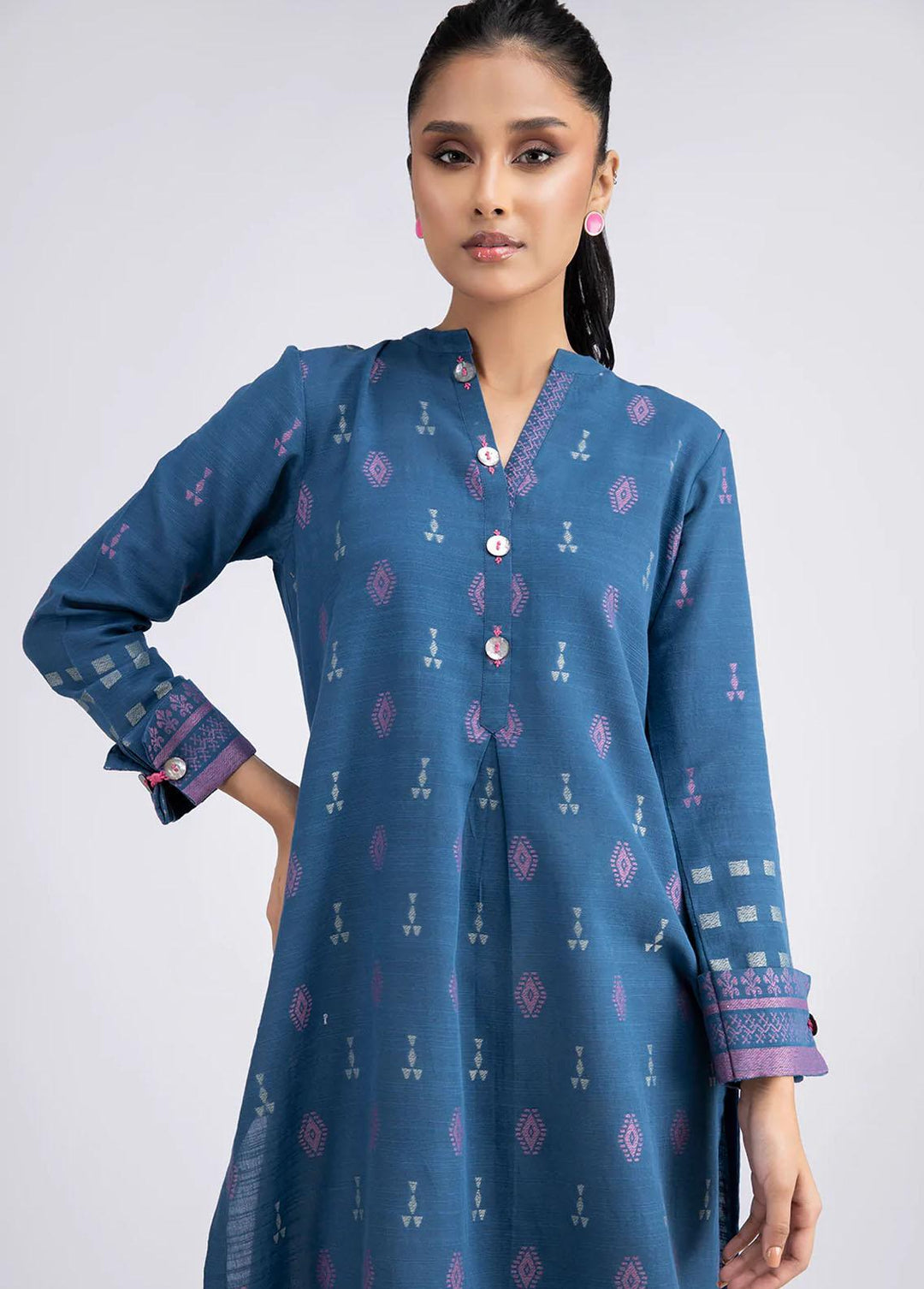 Sahar Jacquard Khaddar  Unstitched Kurti SHR22J SWJ-V1-22-07 - Premium Collection