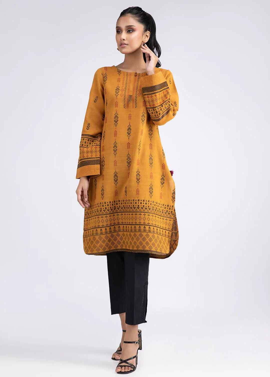 Sahar Jacquard Khaddar  Unstitched Kurti SHR22J SWJ-V1-22-08 - Premium Collection