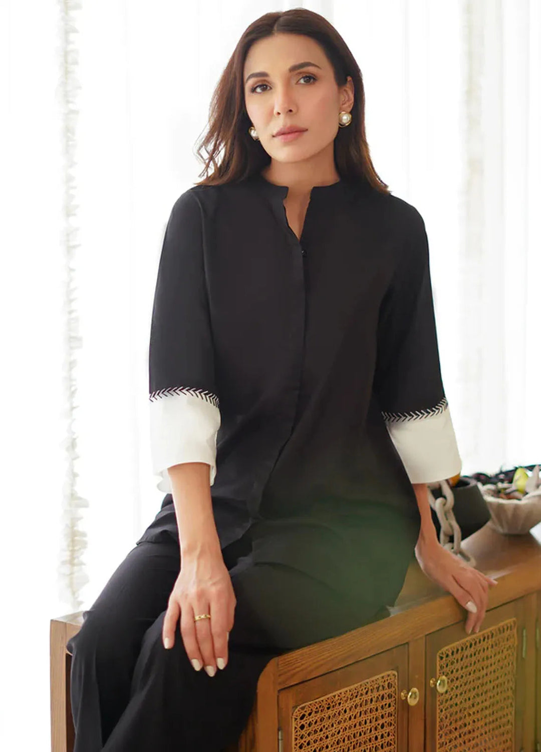 Sahar Pret Casual Cambric 2 Piece Suit SSMCS-RK-07 Dark Horizon