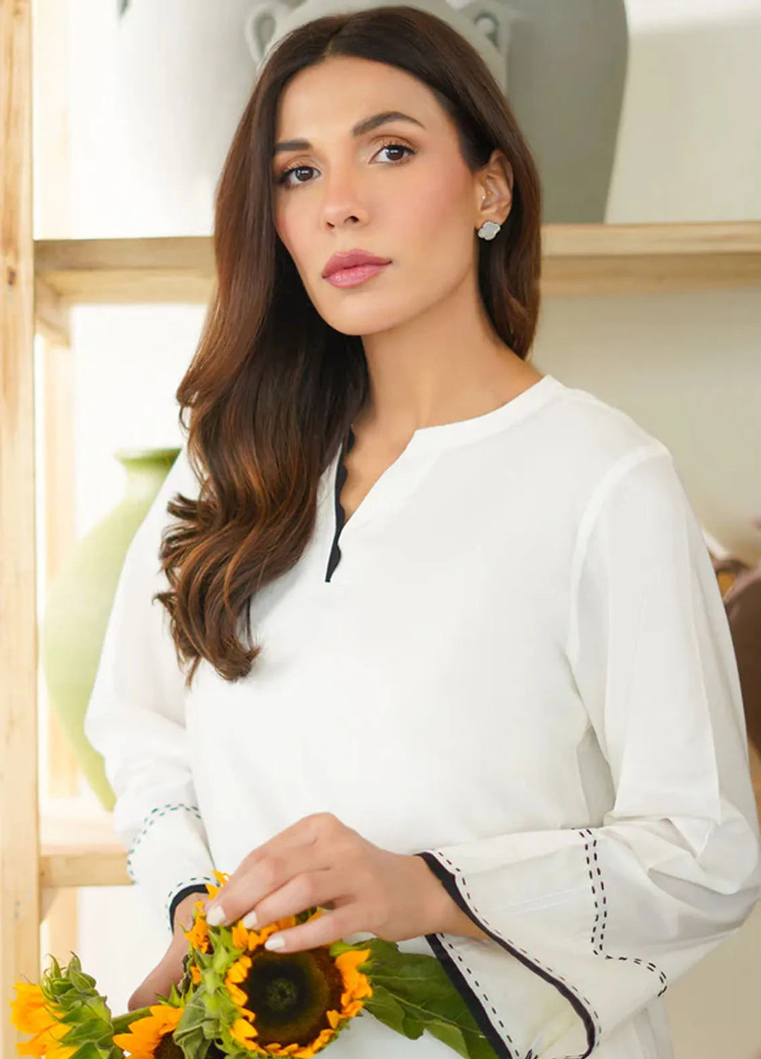 Sahar Pret Casual Cambric 2 Piece Suit SSMCS-RR-08 Frost Flair