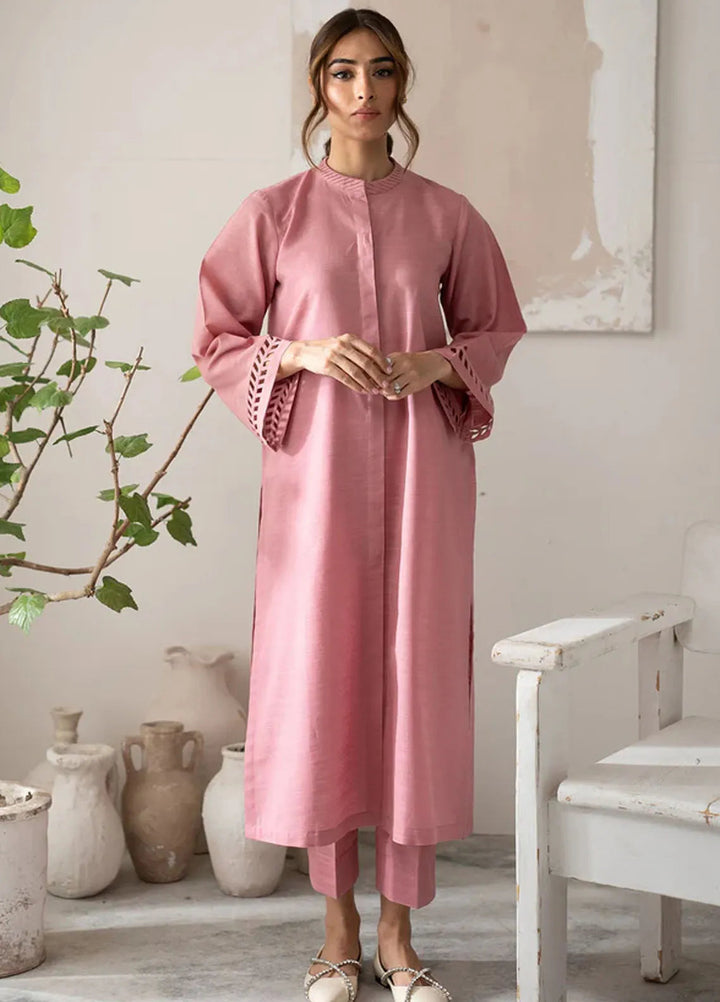 Sahar Pret Embroidered Cross Hatch 2 Piece Suit AWEK-RR-V1-05 Rosewood