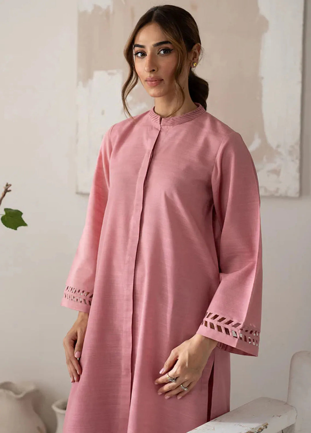 Sahar Pret Embroidered Cross Hatch 2 Piece Suit AWEK-RR-V1-05 Rosewood