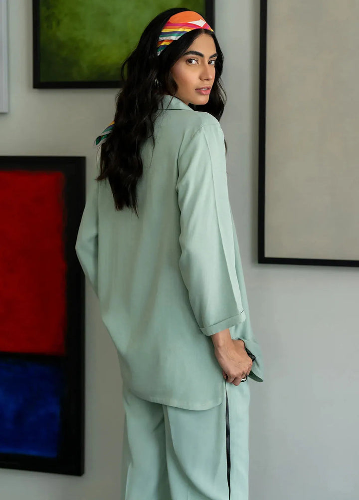 Sahar Pret Casual Cotton Crepe 2 Piece Suit SSCR-RK-01 Willow Wisp