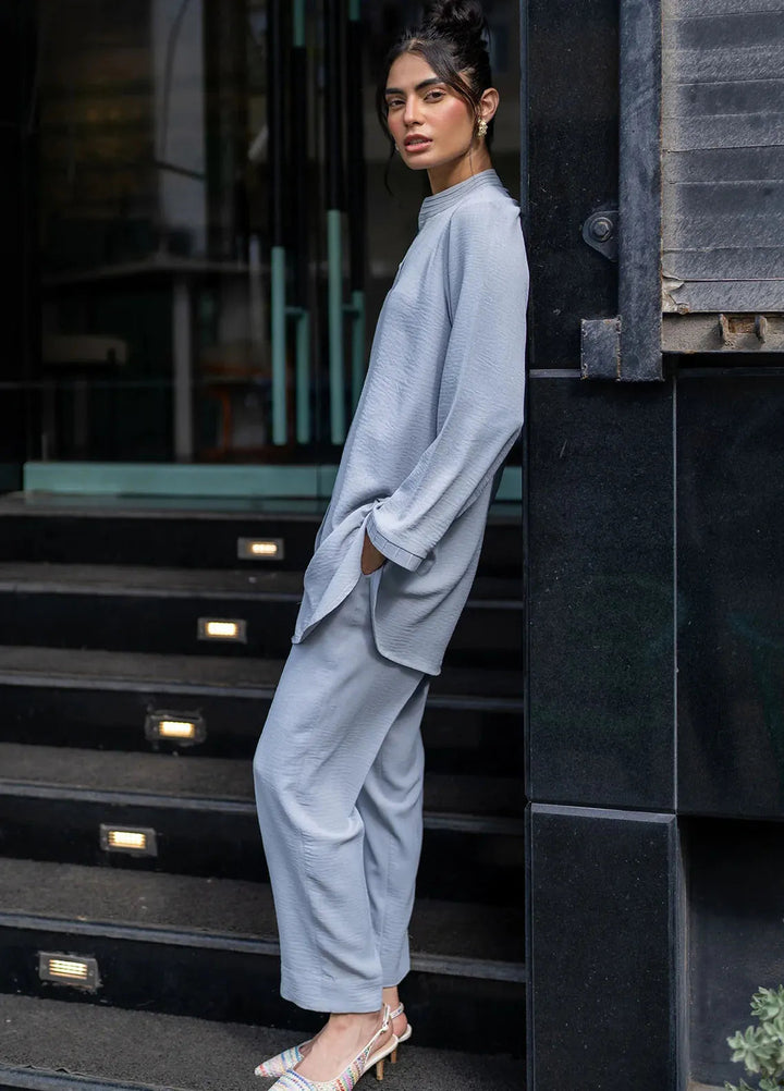 Sahar Pret Casual Cotton Crepe 2 Piece Suit SSCR-RK-03 Urban Ash