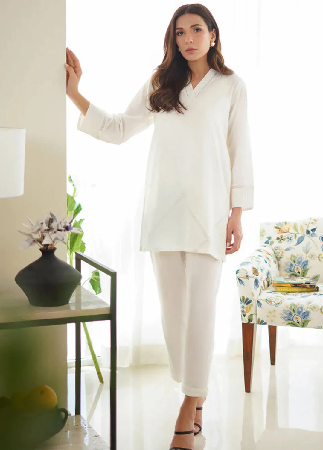 Sahar Pret Casual Dobby Jacquard 2 Piece Suit SSMCS-RR-02 Nimbus