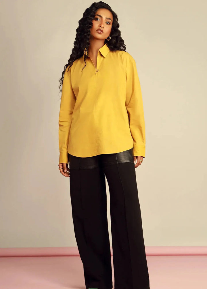 Sahar Pret Casual Poplin Shirt SSPC-RK-V2-03 Sunshine Spice