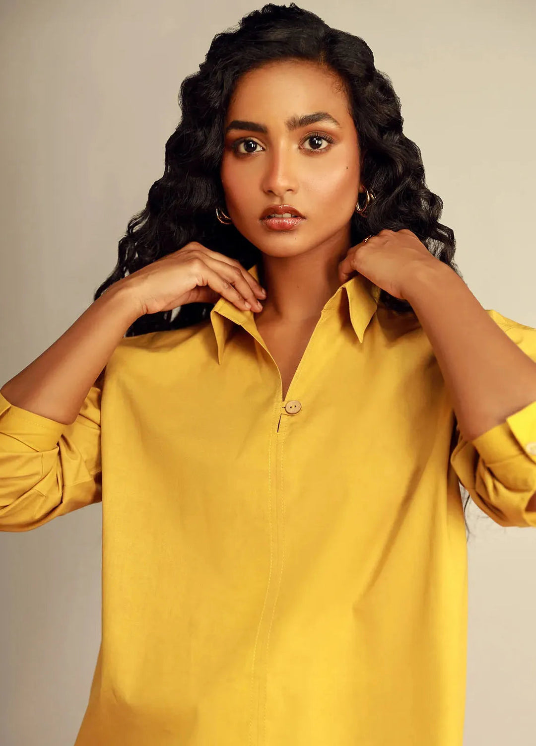 Sahar Pret Casual Poplin Shirt SSPC-RK-V2-03 Sunshine Spice