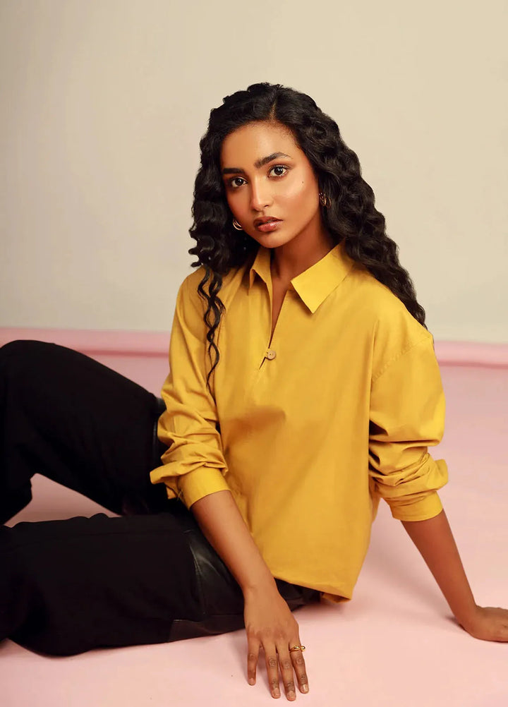 Sahar Pret Casual Poplin Shirt SSPC-RK-V2-03 Sunshine Spice