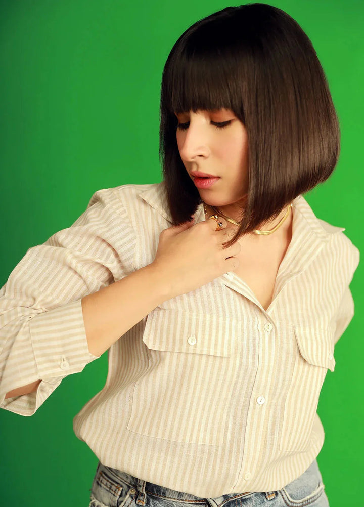 Sahar Pret Casual Poplin Shirt SSPC-RR-V2-10 Timeless Stripes