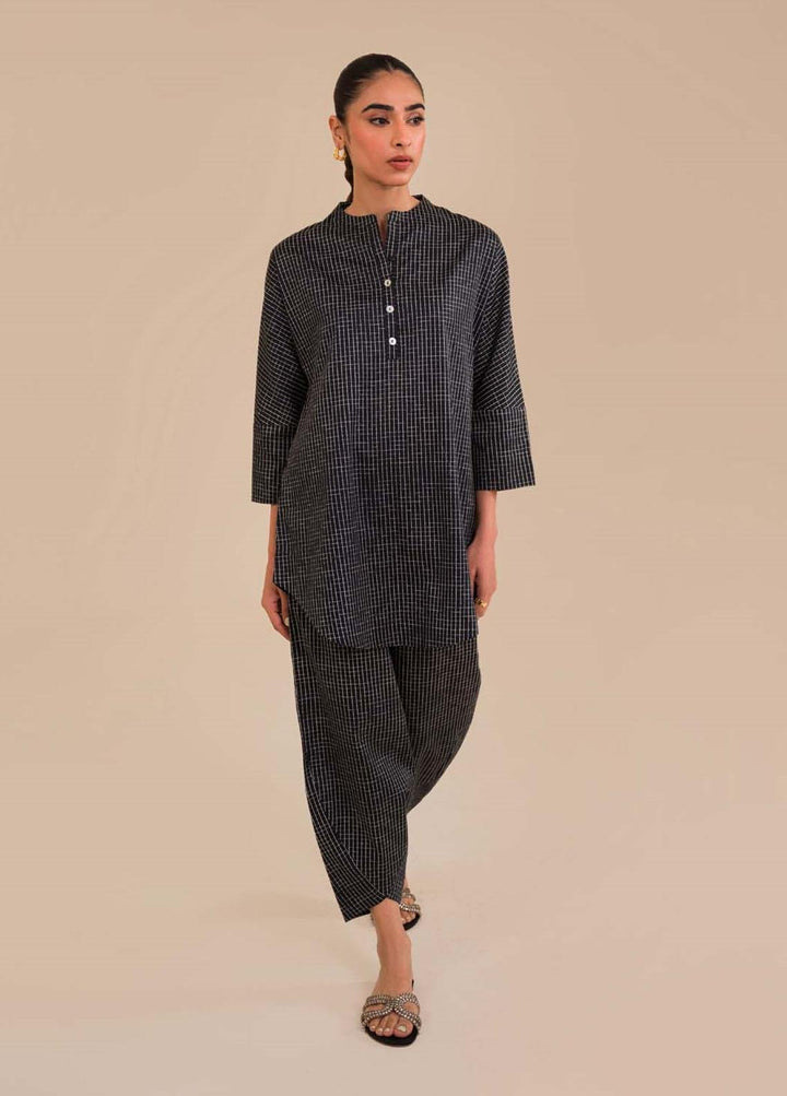 Sahar Pret Printed Cotton Satin 2 Piece Suit SWS-ZH-01 Onyx