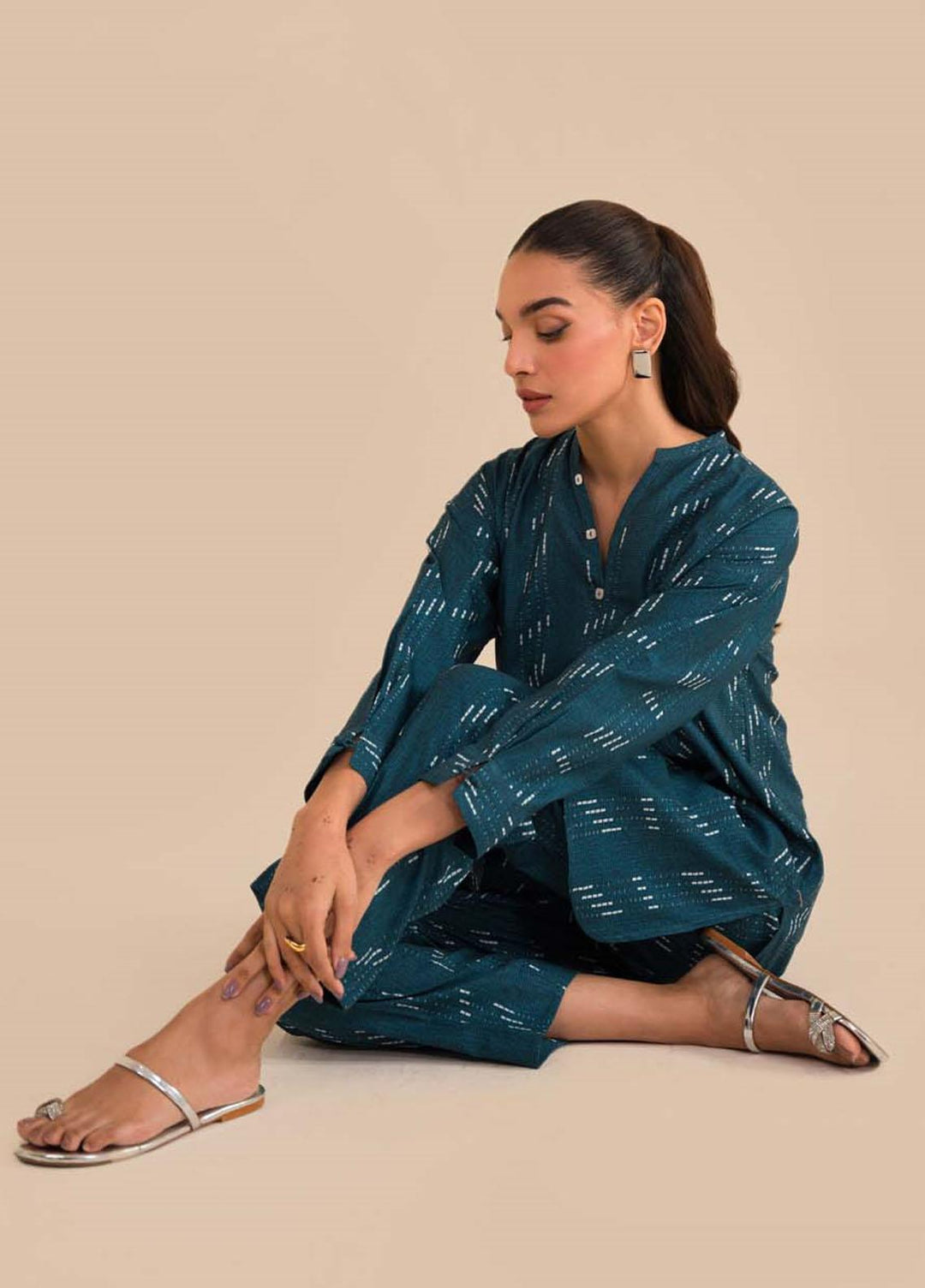 Sahar Pret Printed Cotton Satin 2 Piece Suit SWS-ZH-02 Rhythm