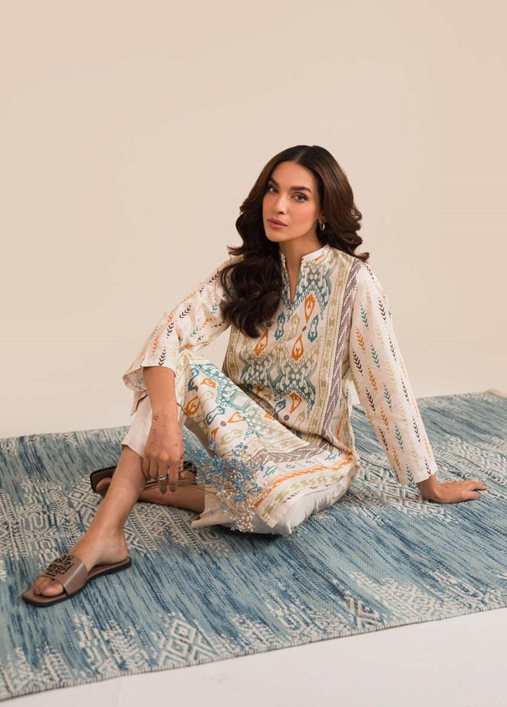 Sahar Pret Printed Cotton Satin 2 Piece Suit SWS-ZH-04 Aztec