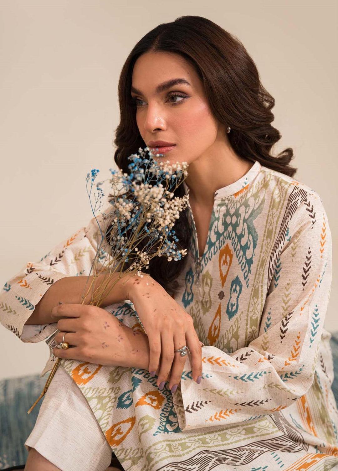 Sahar Pret Printed Cotton Satin 2 Piece Suit SWS-ZH-04 Aztec