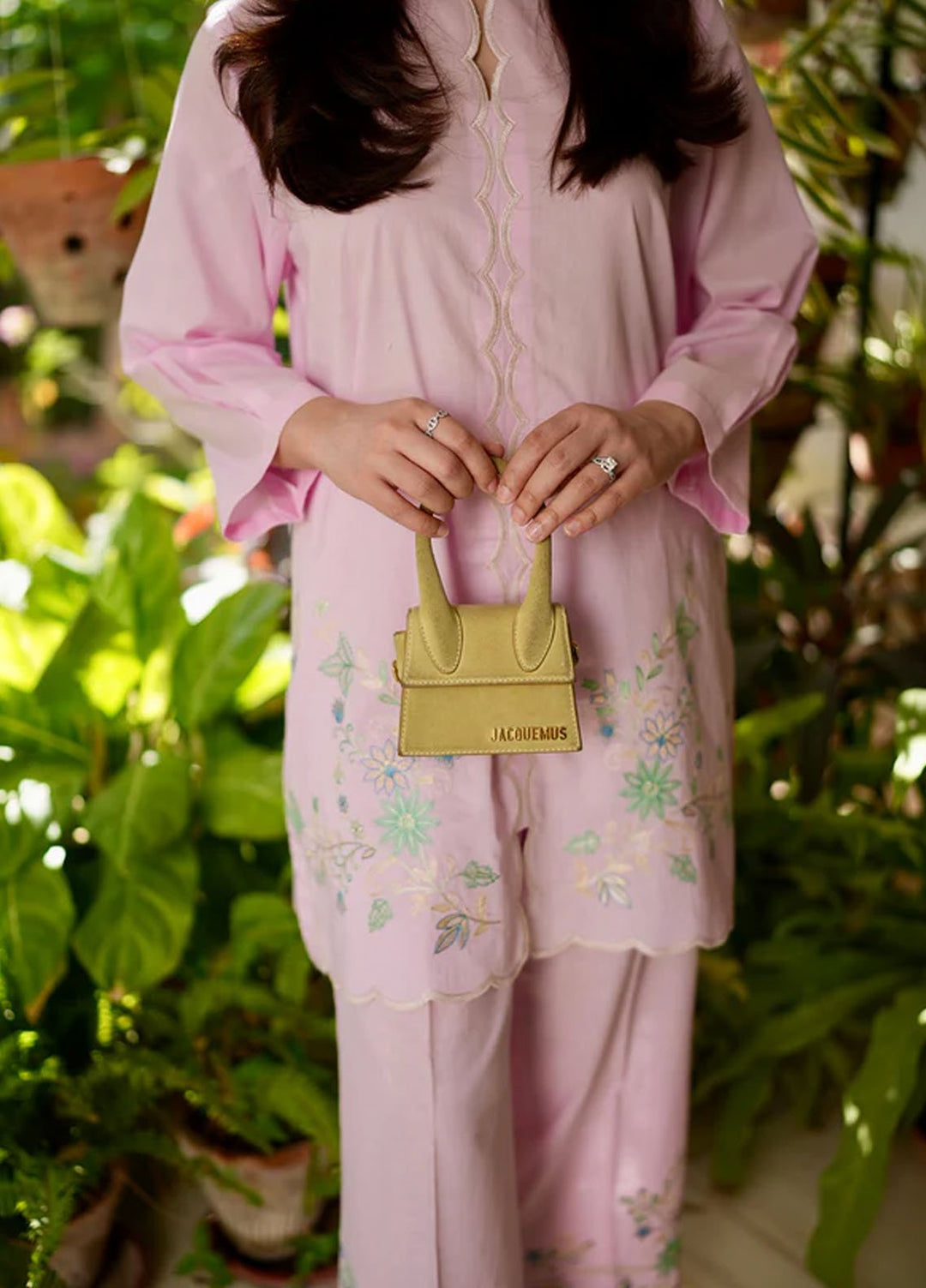 Sahar Pret Embroidered Cambric 2 Piece Suit Ballet pink